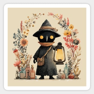 Plague Doctor Apothecary - Alchemist & Goblincore Folk Art Magnet